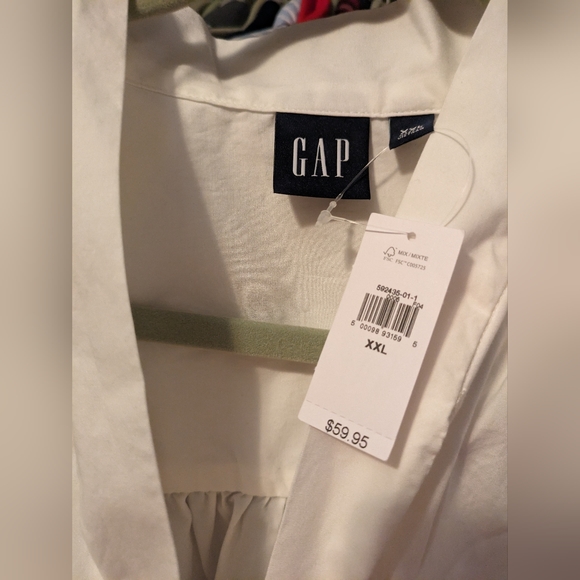 GAP bow button down tunic shirt spring NWT - Picture 3 of 3
